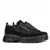 Chaussures décontractées femme 6043 noir velours combiné
