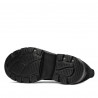 Chaussures décontractées femme 6043 noir velours combiné
