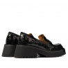 Chaussures décontractées femme 6041 croco noir combiné