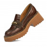 Chaussures casual femme 6041 croco marron combiné