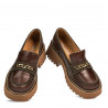 Chaussures casual femme 6041 croco marron combiné