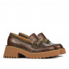 Chaussures casual femme 6041 croco marron combiné