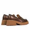 Chaussures casual femme 6041 croco marron combiné