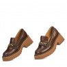 Chaussures casual femme 6041 croco marron combiné