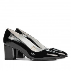 Chaussures élégantes femme 1268 vernis noir