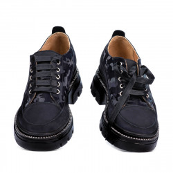 Chaussures casual femme 6043 indigo velours combiné