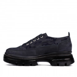 Chaussures casual femme 6043 indigo velours combiné