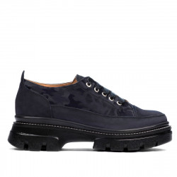Chaussures casual femme 6043 indigo velours combiné