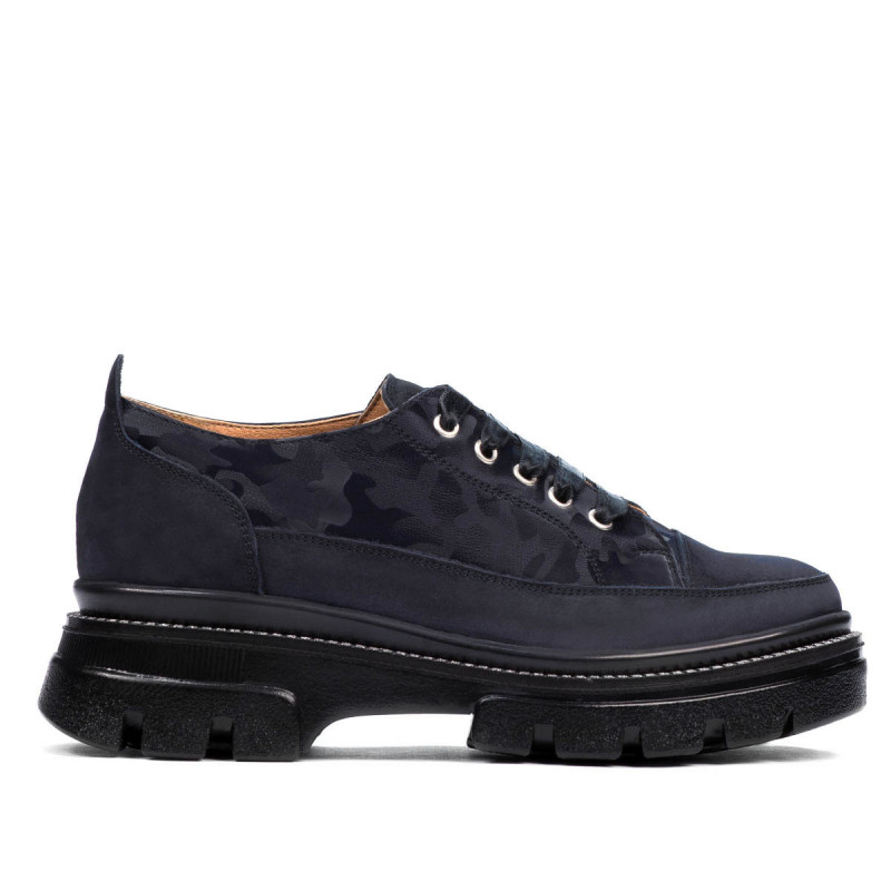 Chaussures casual femme 6043 indigo velours combiné