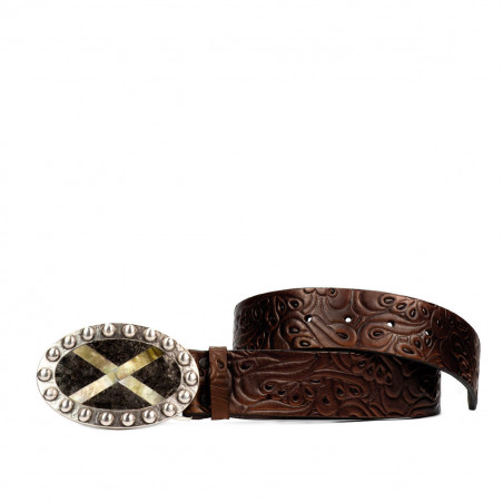 Ceinture unisexe 02ld marron foncé