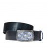 Ceinture unisexe 07ld vernis bleu