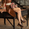 Chaussures casual femme 6041 croco marron combiné lifestyle