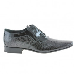 Chaussures élégantes homme 798 croco vernis noir