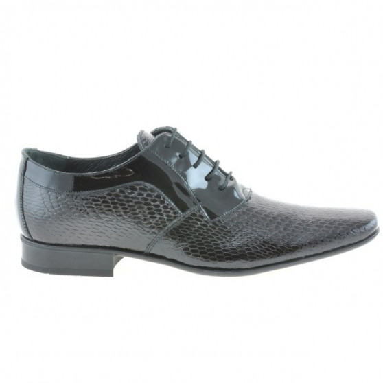 Chaussures élégantes homme 798 croco vernis noir Chaussures élégantes homme 798 croco vernis noir