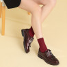 Chaussures décontractées femme 6025 vernis bordeaux