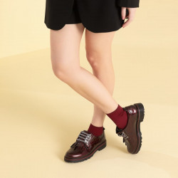 Chaussures décontractées femme 6025 vernis bordeaux
