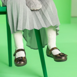 Petits chaussures enfants 67c marron nacré combiné lifestyle