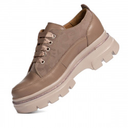 Chaussures décontractées femme 6043 cappuccino combiné