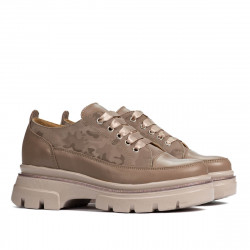 Chaussures décontractées femme 6043 cappuccino combiné