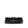 Ceinture femme 29m croco noir