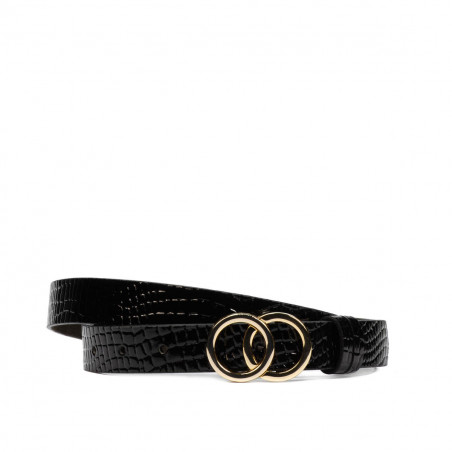Ceinture femme 29m croco noir