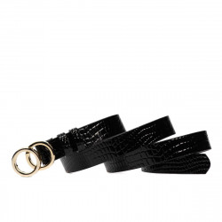 Ceinture femme 29m croco noir
