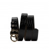 Ceinture femme 29m croco noir