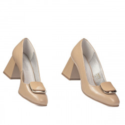 Chaussures élégantes femme 1291 vernis beige