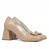 Chaussures élégantes femme 1291 vernis beige