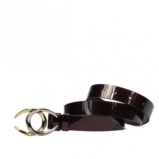 Ceinture femme 21m vernis bordeaux Ceinture femme 21m vernis bordeaux