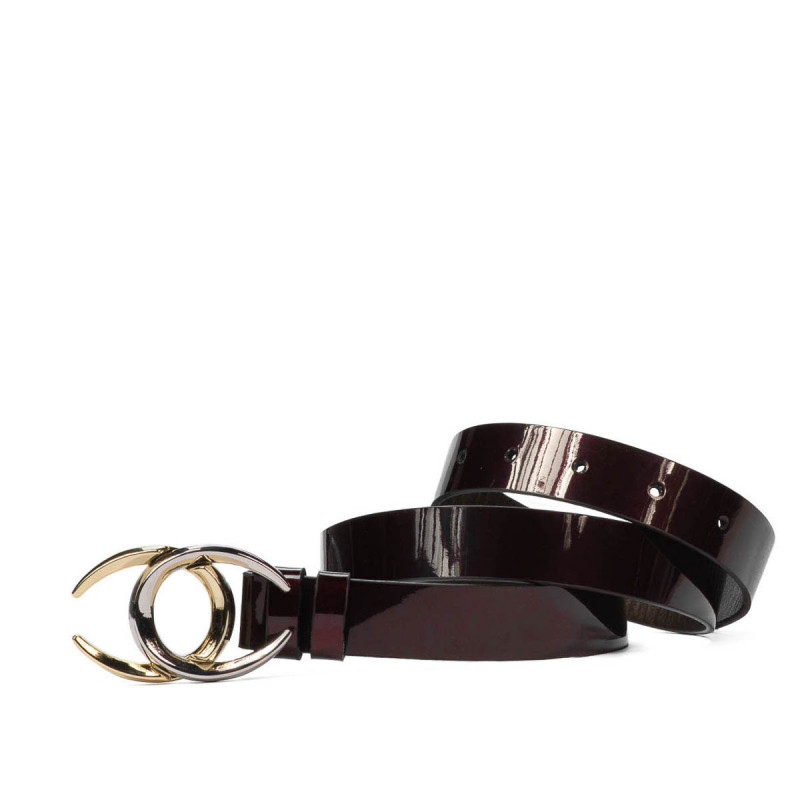 Ceinture femme 21m vernis bordeaux