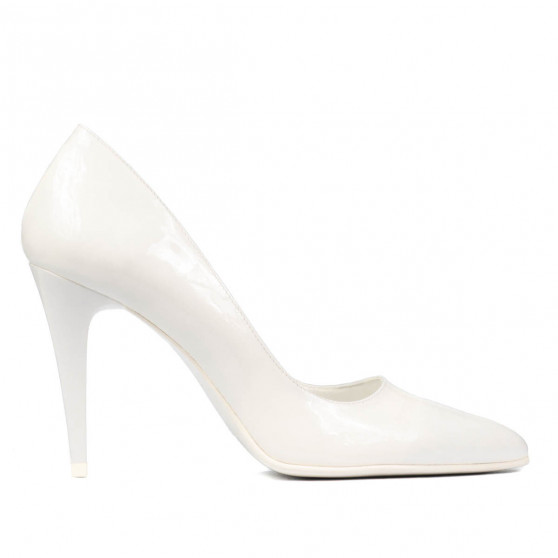 Chaussures élégantes femme 1246 vernis blanc