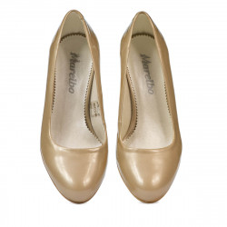 Chaussures élégantes femme 1209 vernis beige02