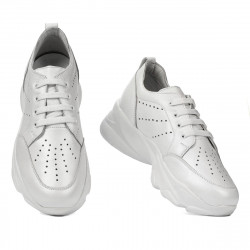 Baskets femme 6046 blanc nacré