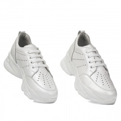 Baskets femme 6046 blanc nacré