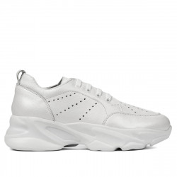 Baskets femme 6046 blanc nacré