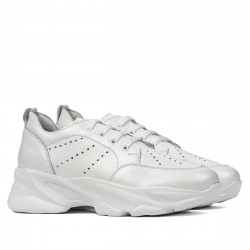 Baskets femme 6046 blanc nacré