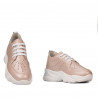 Baskets femme 6046 poudre nacrée