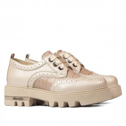 Chaussures décontractées femme 6047 beige combiné