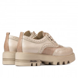 Chaussures décontractées femme 6047 beige combiné