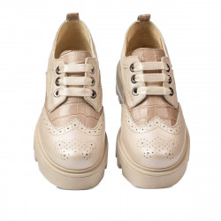 Chaussures décontractées femme 6047 beige combiné