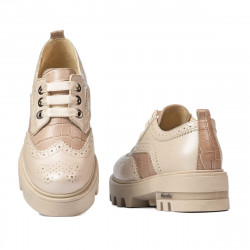 Chaussures décontractées femme 6047 beige combiné