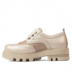 Chaussures décontractées femme 6047 beige combiné