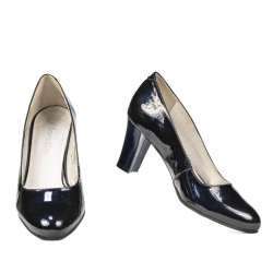 Chaussures élégantes femme 1209 vernis indigo nacré