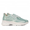 Baskets femme 6046 turquoise nacré