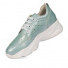 Baskets femme 6046 turquoise nacré