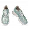 Baskets femme 6046 turquoise nacré