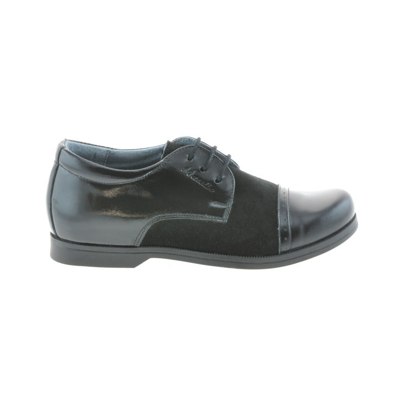 Chaussures enfants 132 vernis noir+noir velours