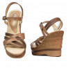 Sandales femme 5086 camel combiné
