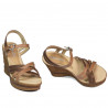 Sandales femme 5086 camel combiné